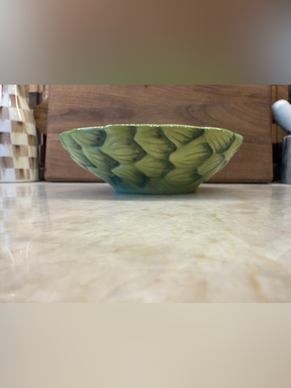 Pottery Barn garden pasta artichoke shaped serving bowl